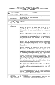 RECRUITMENT AND PROMOTION RULES Sr PARTICULARS DETAILS