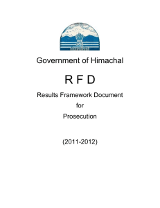 R F D Government of Himachal Results Framework Document for