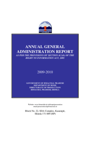 F ANNUAL GENERAL ADMINISTRATION REPORT