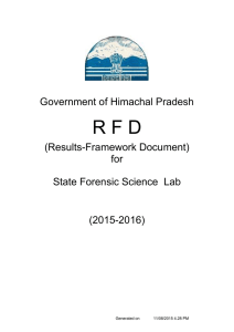 R F D Government of Himachal Pradesh (Results-Framework Document) for