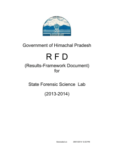 R F D Government of Himachal Pradesh (Results-Framework Document) for