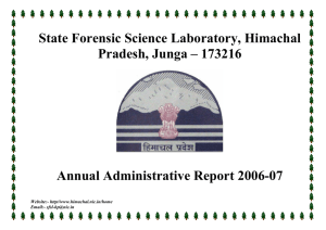 State Forensic Science Laboratory, Himachal Pradesh, Junga – 173216