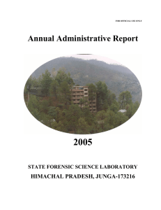 2005 Annual Administrative Report HIMACHAL PRADESH, JUNGA-173216