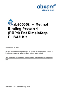 ab203362  –  Retinol Binding Protein 4 (RBP4) Rat SimpleStep ELISA®