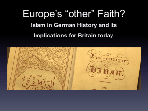 Europe’s “other” Faith? Islam in German History and its