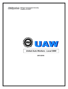 United Auto Workers - Local 5000  2015-2016