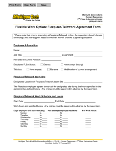 Flexible Work Option: Flexplace/Telework Agreement Form