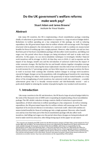 Do the UK government’s welfare reforms make work pay? Abstract