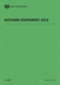 AUTUMN STATEMENT 2012 Cm 8480 December 2012