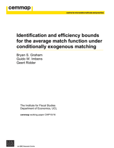 Identification and efficiency bounds for the average match function under