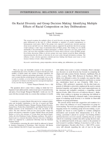 On Racial Diversity and Group Decision Making: Identifying Multiple