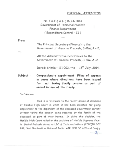 PERSONAL ATTENTION No. Fin-F-( A )- ( 16 )-1/2013 Finance Department
