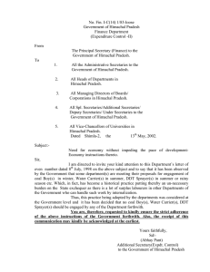 No. Fin. I-C(14) 1/83-loose Government of Himachal Pradesh Finance Department (Expenditure Control -II)