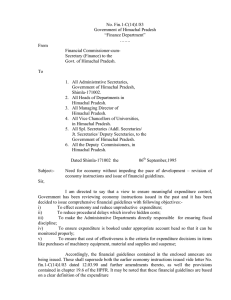 No. Fin.1-C(14)1/83 Government of Himachal Pradesh “Finance Department” …….