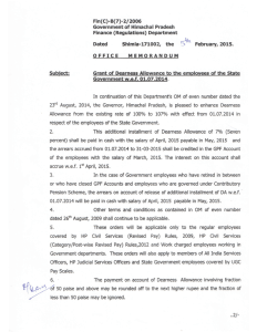 Fin(C)-B(7)- 2/2006 Government of Himachal Pradesh Finance (Regulations) Department Dated