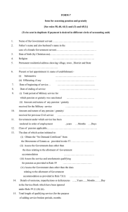 FORM-7 form for assessing pension and gratuity