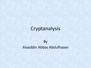 Cryptanalysis By Alaaddin Abbas Abdulhasen