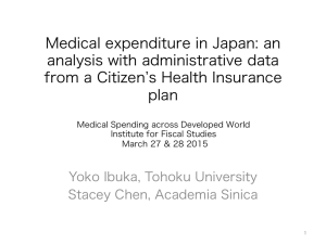 Medical expenditure in Japan: an analysis with administrative data plan