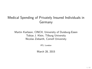 Medical Spending of Privately Insured Individuals in Germany