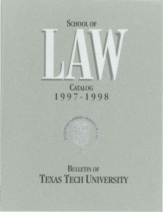 TEXAS 1997-1998 TECH SCHOOL OF