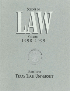 TEXAS 1998-1999 TECH SCHOOL OF