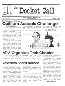 Docket  Call Quilliam Accepts Challenge