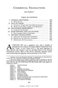 COMMERCIAL  TRANSACTIONS