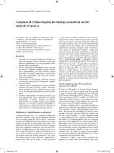 Adoption of tropical legume technology around the world: analysis of success