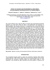 EFFECT OF HOUSING AND ENVIRONMENTAL ENRICHMENT V