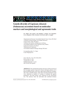 Capsicum chinensis (Solanaceae) accessions based on molecular