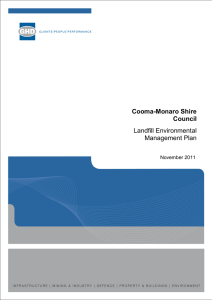 Cooma-Monaro Shire Council Landfill Environmental Management Plan