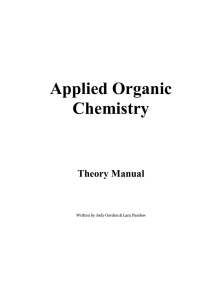 Applied Organic Chemistry Theory Manual