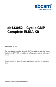 ab133052 – Cyclic GMP Complete ELISA Kit