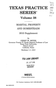 TEXAS PRACTICE SERIESTM Volume 38 .T'-1