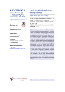 Nonlinear elastic inclusions in isotropic solids Arash Yavari and Alain Goriely