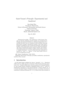 Saint-Venant’s Principle: Experimental and Analytical