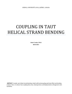 COUPLING IN TAUT HELICAL STRAND BENDING