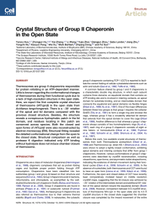 Article Crystal Structure of Group II Chaperonin in the Open State Structure