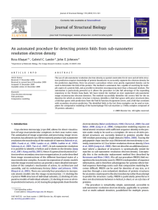 An automated procedure for detecting protein folds from sub-nanometer Reza Khayat