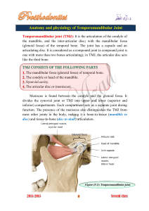 Anatomy and physiology of Temporomandibular Joint