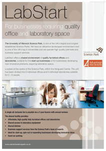 LabStart For businesses requiring and