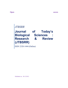 Journal of Today’s Biological