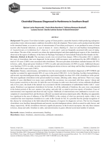 Clostridial Diseases Diagnosed in Herbivores in Southern Brazil