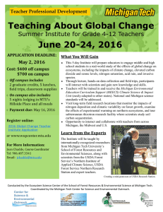 Teaching About Global Change June 20-24, 2016