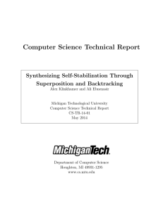 Computer Science Technical Report Synthesizing Self-Stabilization Through Superposition and Backtracking