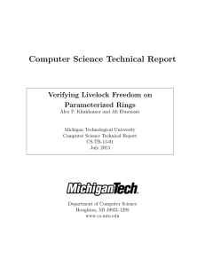 Computer Science Technical Report Verifying Livelock Freedom on Parameterized Rings