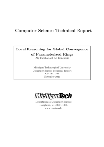 Computer Science Technical Report Local Reasoning for Global Convergence of Parameterized Rings