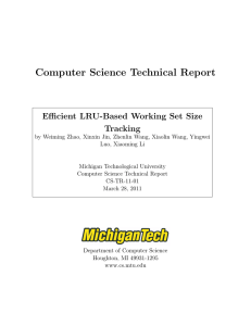 Computer Science Technical Report Efficient LRU-Based Working Set Size Tracking
