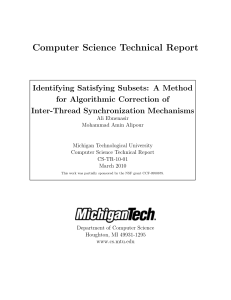 Computer Science Technical Report