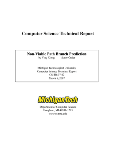 Computer Science Technical Report Non-Viable Path Branch Prediction